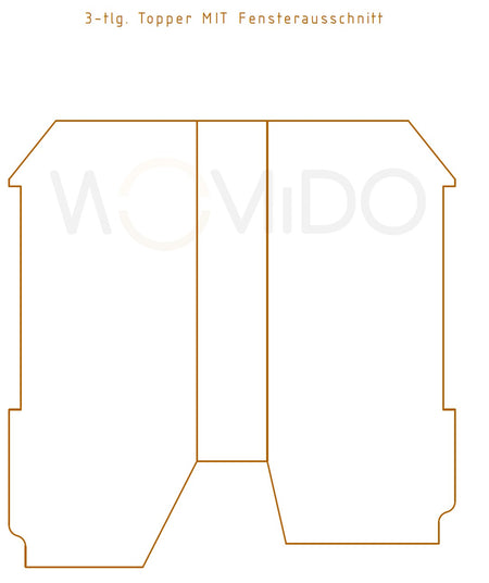 Dreiteiliger Camper Topper Adria Twin Plus 640 SLB Baujahr 2019 mit Fensterausschnitt