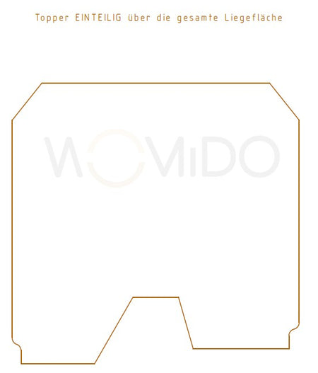 Einteiliger Topper OHNE Fensterausschnitt für deinen Adria Twin Sport 640 SLB aus Jahr 2023