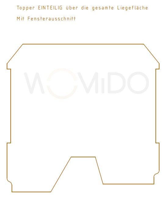 Einteiliger Topper MIT Fensterausschnitt für deinen Adria Twin Sport 640 SLB aus Jahr 2023