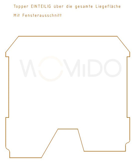 Einteiliger Topper MIT Fensterausschnitt für deinen Adria Twin Sport 640 SLB aus Jahr 2023
