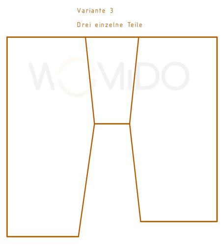 Dreiteiliges Spannbettlaken Wohnmobil Hymer B-MCT 680 aus dem Jahr 2019