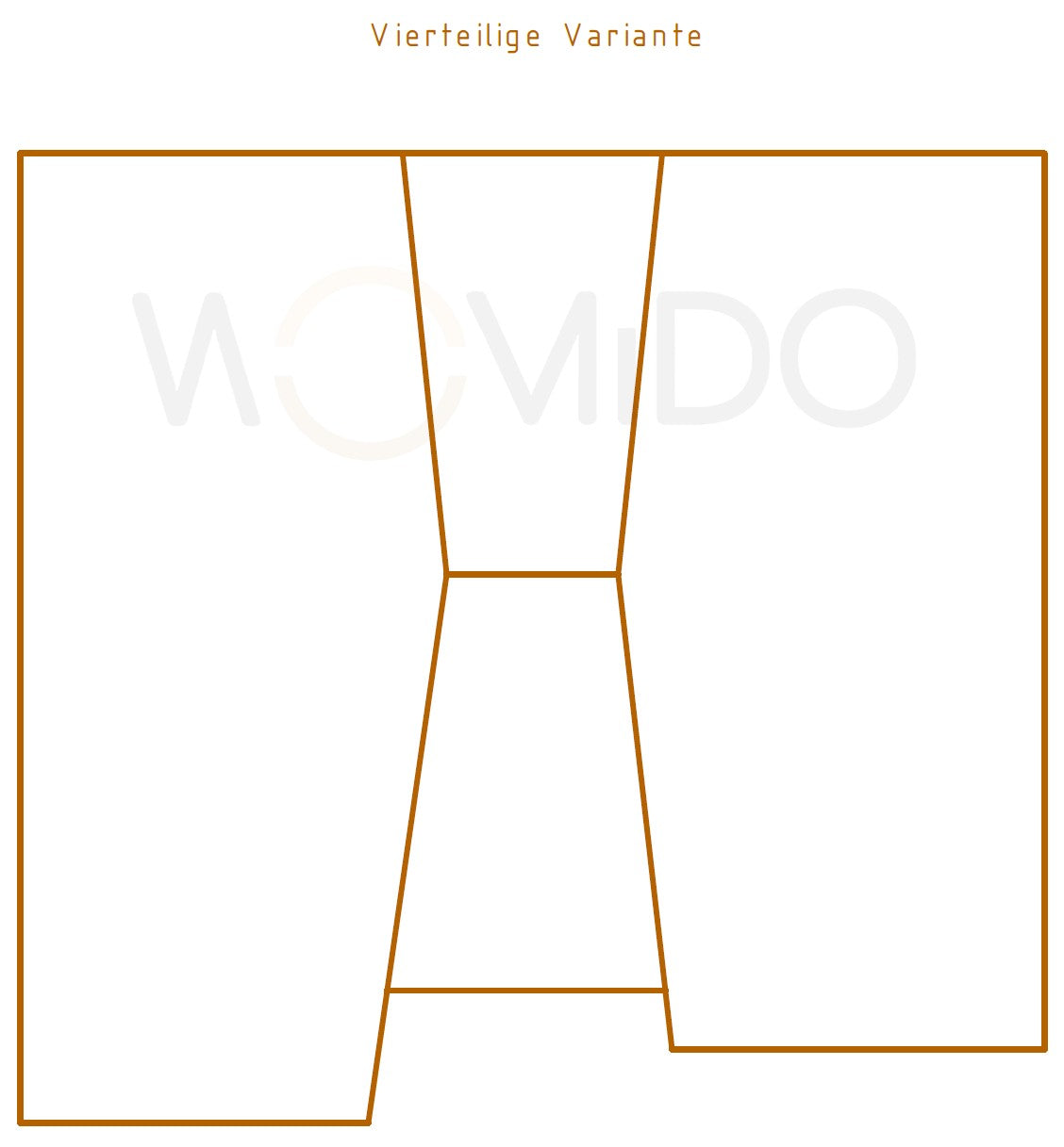 Vierteiliges Spannbettlaken Wohnmobil Hymer B-MCT 680 aus dem Jahr 2019