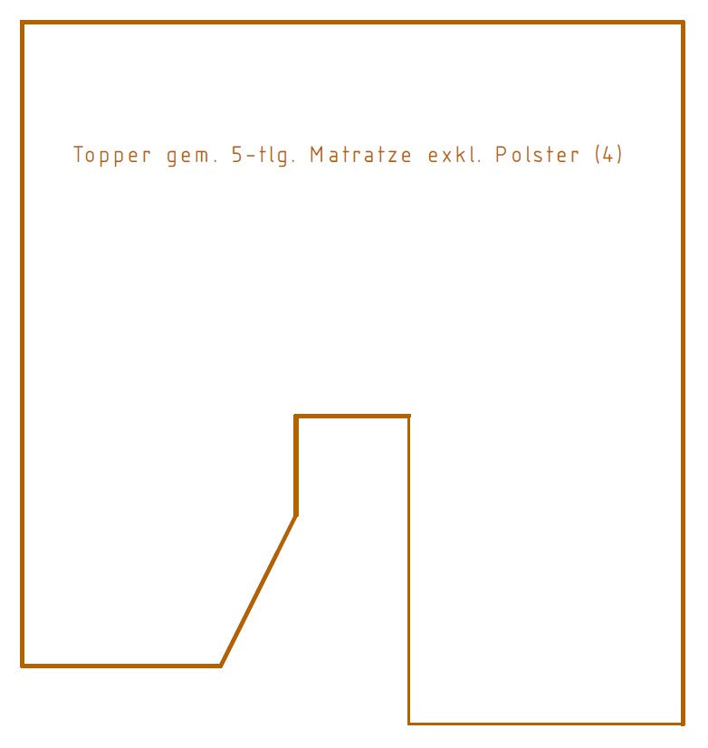 1-teiliges Spannbettlaken Knaus Van I 650 MEG Baujahr 2020 gem. 5-tlg. Matratze OHNE mittleres Fußpolster